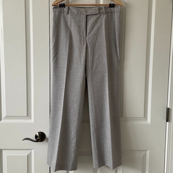 NWOT Talbots Women’s 10 Petite heather gray Wool dress pants fully lined - Picture 1 of 13